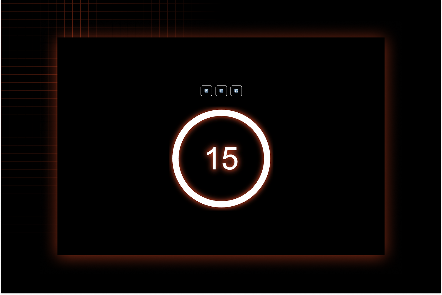 Create a timer in javascript, css and SVG